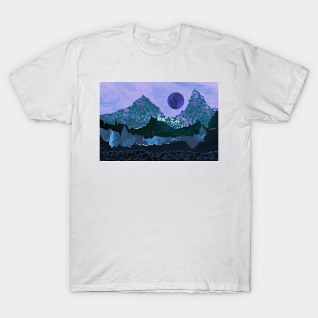 Extravagant purple world T-Shirt by cesartorresart